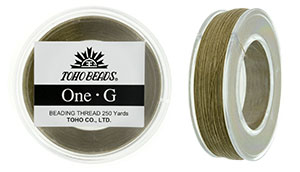 TOHO One-G Thread 250 Yard Spool : Sand Ash