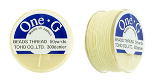 TOHO One-G Thread 50 Yard Spool : Cream