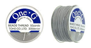 TOHO One-G Thread 50 Yard Spool : Lt Gray