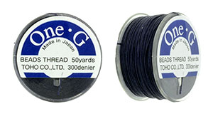 TOHO One-G Thread 50 Yard Spool : Navy