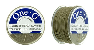 TOHO One-G Thread 50 Yard Spool : Lt Khaki