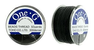 TOHO One-G Thread 50 Yard Spool : Black