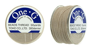 TOHO One-G Thread 50 Yard Spool : Beige