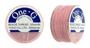TOHO One-G Thread 50 Yard Spool : Pink