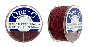 TOHO One-G Thread 50 Yard Spool : Burgundy