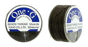 TOHO One-G Thread 50 Yard Spool : Brown