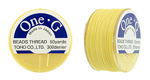 TOHO One-G Thread 50 Yard Spool : Lt Yellow