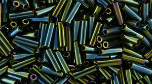 TOHO - Bugle #2 (6mm) : Metallic Iris - Green/Brown