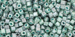 TOHO - Cube 1.5mm : Marbled Opaque Turquoise/Blue