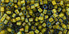 TOHO - Cube 1.5mm : Inside-Color Luster Black Diamond/Opaque Yellow-Lined