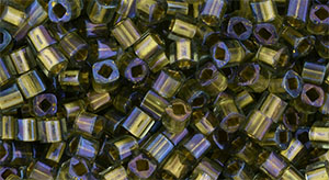 TOHO Cube 2mm : Gold-Lined Luster Black Diamond