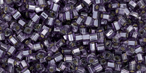 TOHO Cube 2mm : Silver-Lined Tanzanite