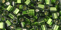 TOHO - Cube 3mm : Silver-Lined Olivine