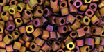 TOHO Cube 3mm : Higher-Metallic Frosted Copper Twilight