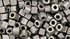 TOHO Cube 3mm : Metallic Frosted Antique Silver