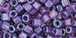 TOHO - Cube 3mm : Inside-Color Rainbow Rosaline/Opaque Purple-Lined