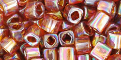 TOHO - Cube 4mm : Transparent-Rainbow Smoky Topaz