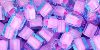 TOHO - Cube 4mm : Inside-Color Aqua/Bubble Gum Pink-Lined