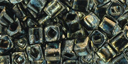 TOHO - Cube 4mm : HYBRID Antiqued Metallic Black