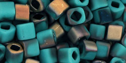 TOHO - Cube 4mm : HYBRID Apollo - Frosted Turquoise