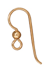 TierraCast : Earwire - 3 mm Bead, Gold-Filled