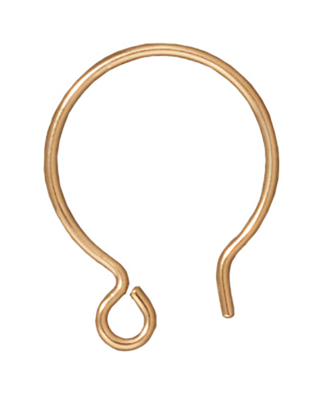 TierraCast : Earwire - 20 Gauge, 2mm ID, Hoop Regular Loop .09, Gold-Filled