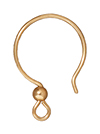 TierraCast : Earwire - 20 Gauge, 2.2mm ID, Hoop 3 mm Bead, Gold-Filled