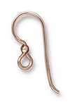 TierraCast : Earwire - 20g, Loop .11, 2mm Bead, Rose Gold-Filled