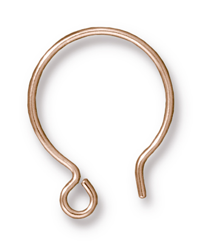 TierraCast : Earwire - 20g, Hoop Regular Loop .11, Rose Gold-Filled