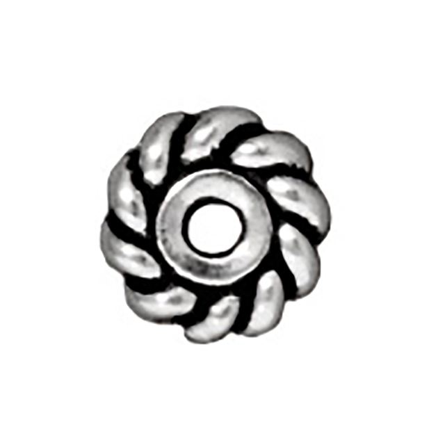 TierraCast : Heishi - 6 mm Twist, Antique Silver