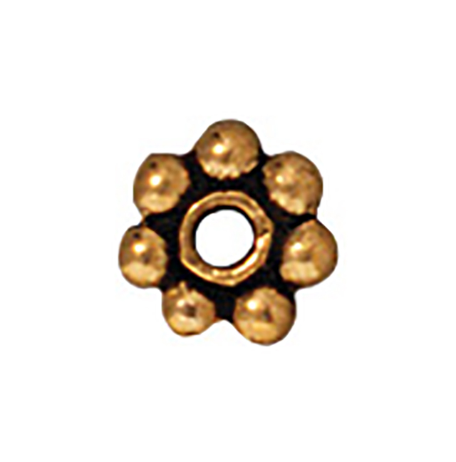 TierraCast : Heishi - 5 mm Beaded, Antique Gold