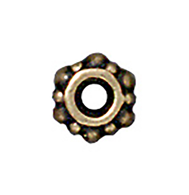 TierraCast : Spacer Bead - 4.5mm Small Turkish, Brass Oxide