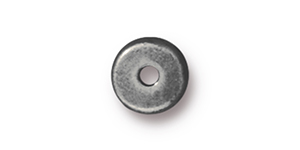 TierraCast : Heishi - 6mm Disk, Antique Pewter