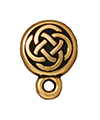 TierraCast : Post - 11.5 x 8.5mm, Post Length 9.5mm, 1.5mm Loop, Small Celtic Circle, Antique Gold