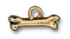 TierraCast : Charm - 16 x 7.5mm, 2.2mm Loop, Bone, Antique Gold