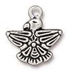 TierraCast : Charm - 19 x 18mm, 2mm Loop, Thunderbird, Antique Silver