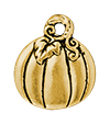 TierraCast : Drop Charm - Pumpkin, Antique Gold