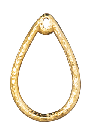 TierraCast : Charm - Stich Around 20X30mm Teardrop, Gold