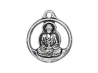 TierraCast : Pendant - Buddha, Antique Silver