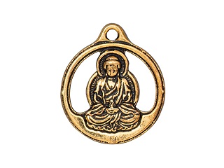 TierraCast : Pendant - Buddha, Antique Gold