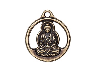 TierraCast : Pendant - Buddha, Brass Oxide