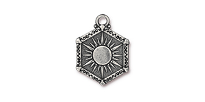 TierraCast : Pendant - Sun & Moon, Antique Pewter