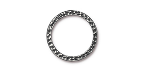 TierraCast : Link - 1" Hammertone Ring, Antique Pewter