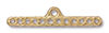 TierraCast : Link - 37 x 8mm, 2mm Loop, 1.5mm Hole, 12 Hole End Bar, Gold