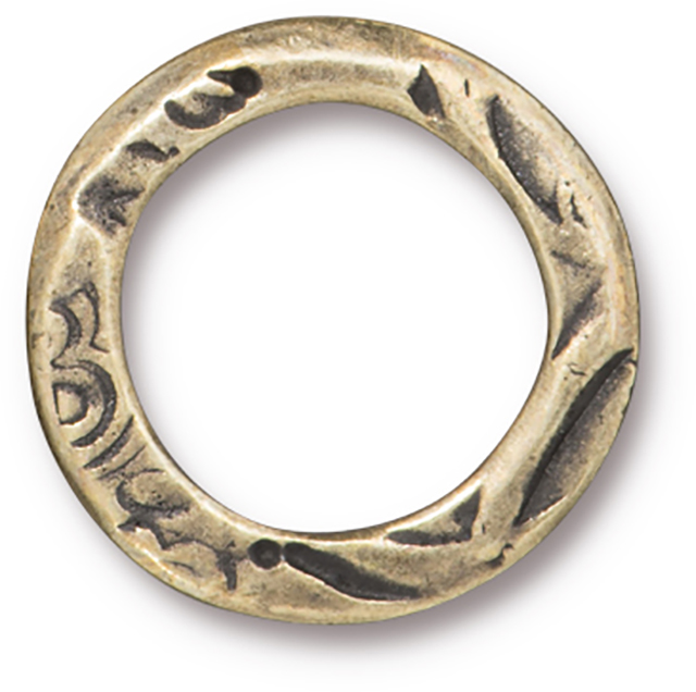 TierraCast : Link - Flora 3/4" Ring, Brass Oxide