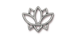 TierraCast : Link - Open Lotus, Antique Pewter