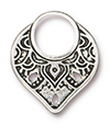 TierraCast : Link - 22 x 19mm, 1.5mm Hole, Temple Ring, Antique Silver