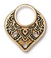 TierraCast : Link - 22 x 19mm, 1.5mm Hole, Temple Ring, Antique Gold