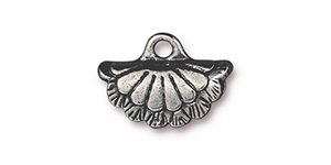 TierraCast : Crimp End - Concho, Antique Pewter