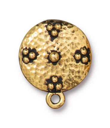 TierraCast : Clip - 16mm, 2mm Loop, Opulence, Antique Gold